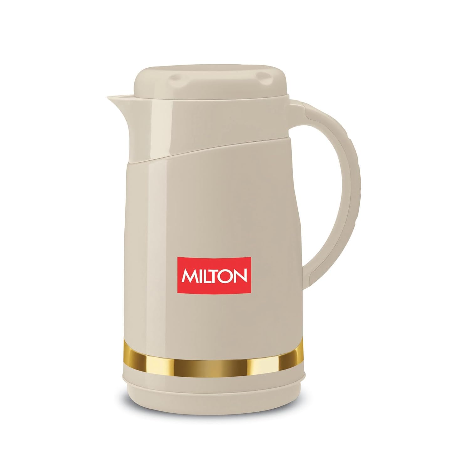 Milton Renova 1000 Water Jug, PU Insulated Inner Stainless Steel Hot & Cold Jug, BPA Free, Leak Proof, 1 Litre, Beige, Ideal for Tea, Coffee, Water, Hot Beverages