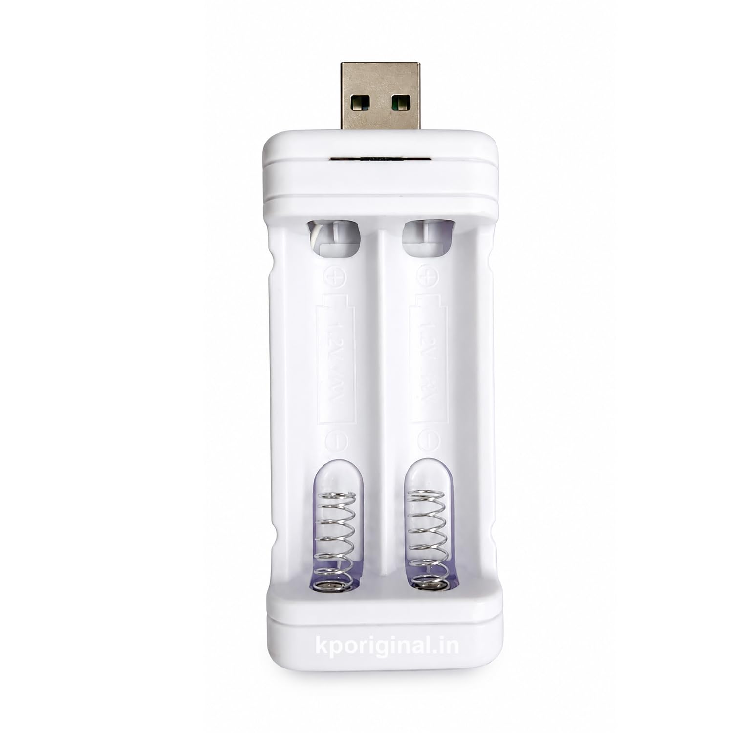 USB 1.2V AA AAA Ni-CD NiMH 2 Slot Battery Charger with LED Indicators, Charge 2 Batteries At a Time